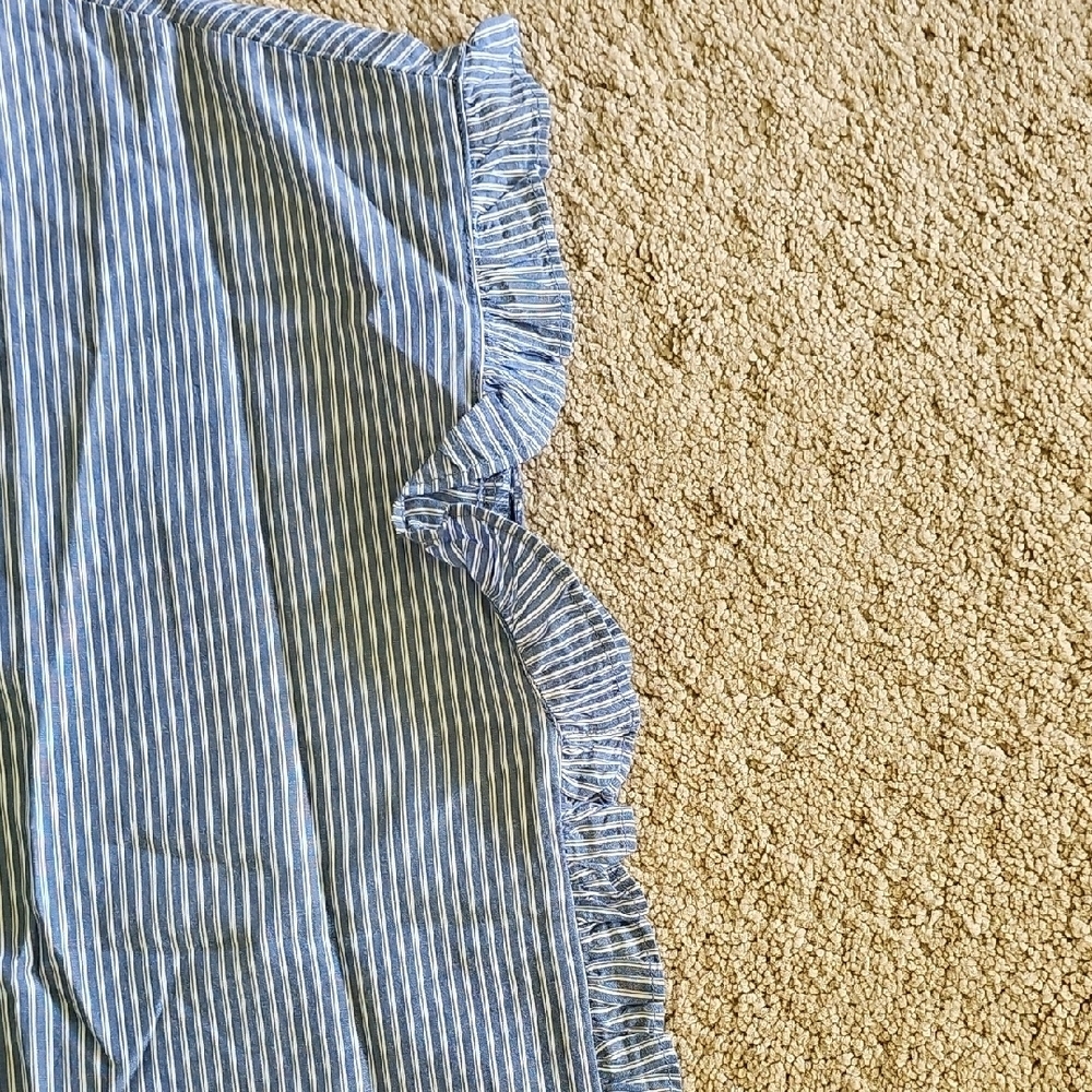 Beachlunchlounge Blue Pinstripe Button Down Shirt - Picture 3 of 8
